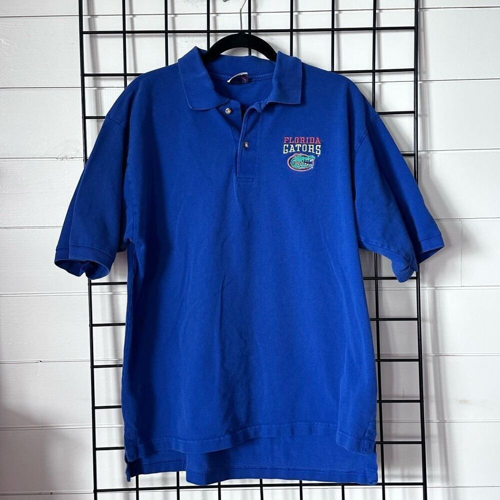 Florida Gators Cadre Athletic Sport Polo Shirt Mens XL Blue Vintage‎